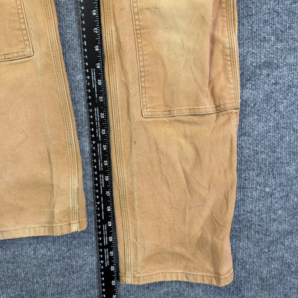 Carhartt Dungaree Pants Men 31x34 Brown Double Knee Canvas Utility Carpenter - Picture 5 of 16